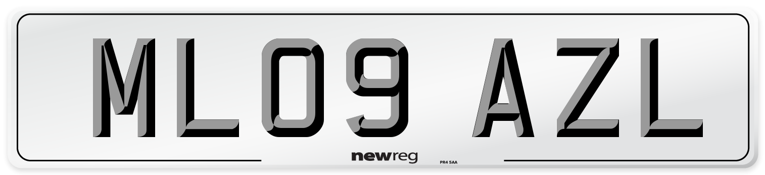 ML09 AZL Number Plate from New Reg